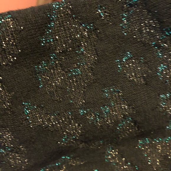 Oasis Black and sparkly green skater dress XS - Picture 11 of 11